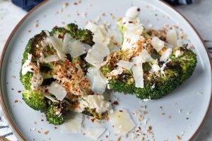 grilled broccoli caesar