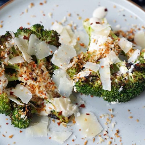 grilled broccoli caesar