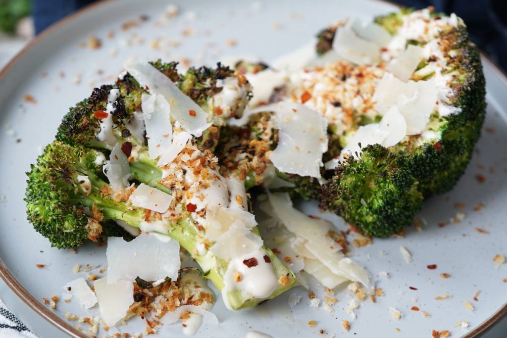grilled broccoli caesar
