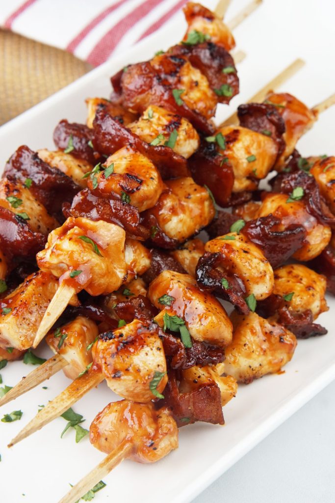 Grilled Chipotle Chicken & Bacon Skewers - Legends of the Grill