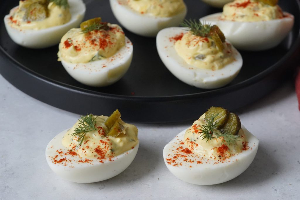 dill pickle deviled eggs