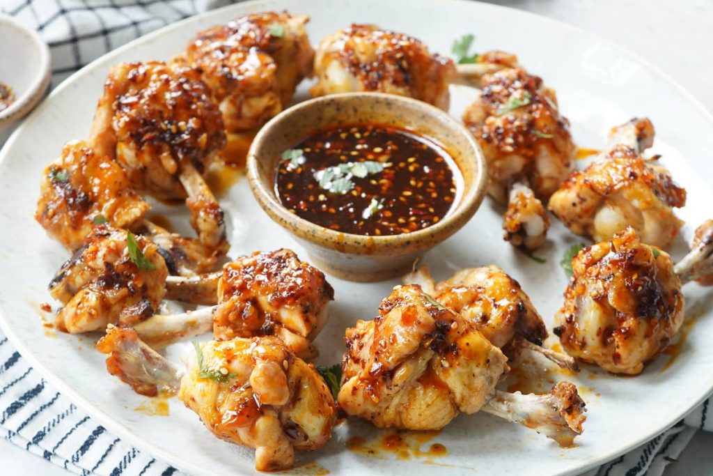 firecracker chicken lollipops