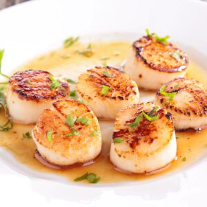 Lemon butter scallops