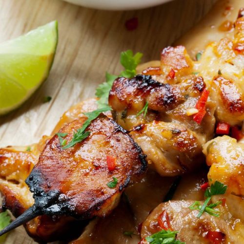Pad Thai chicken skewers