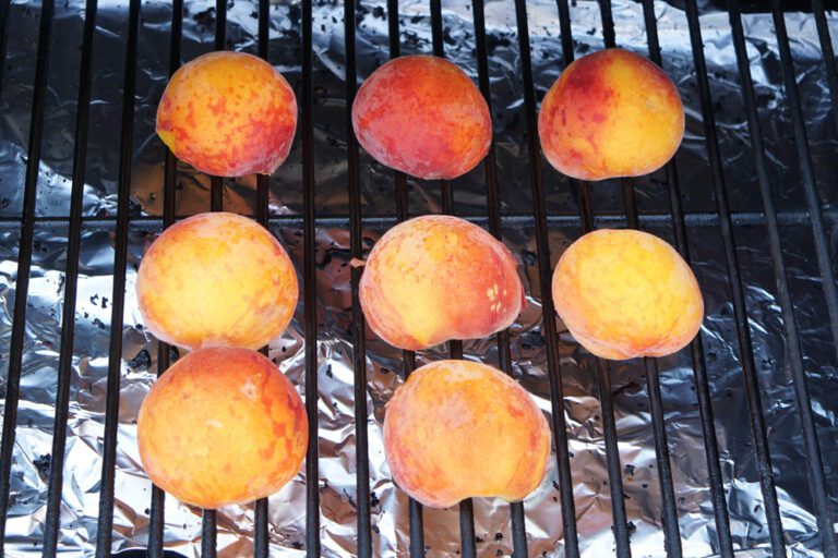 Smoked Peaches on the Traeger Legends of the Grill