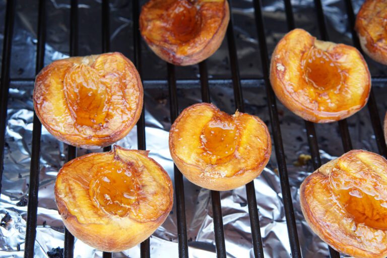 Smoked Peaches on the Traeger Legends of the Grill