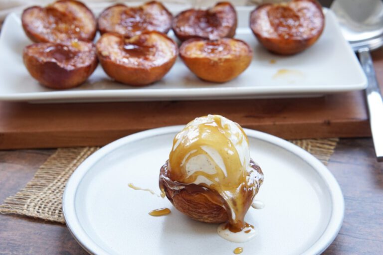 Smoked Peaches on the Traeger Legends of the Grill